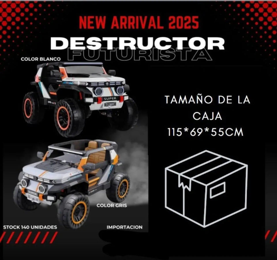 CARRO ELÉCTRICO PARA NIÑO DESTRUCTOR FUTURISTA